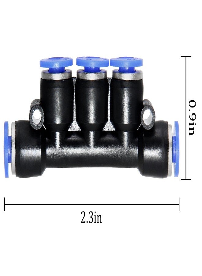 Mecion 4mm Push to Connect Fittings Inline Manifold Union Tubing Fitting Plastic Quick Release Connectors, Pack of 5 - Image 4
